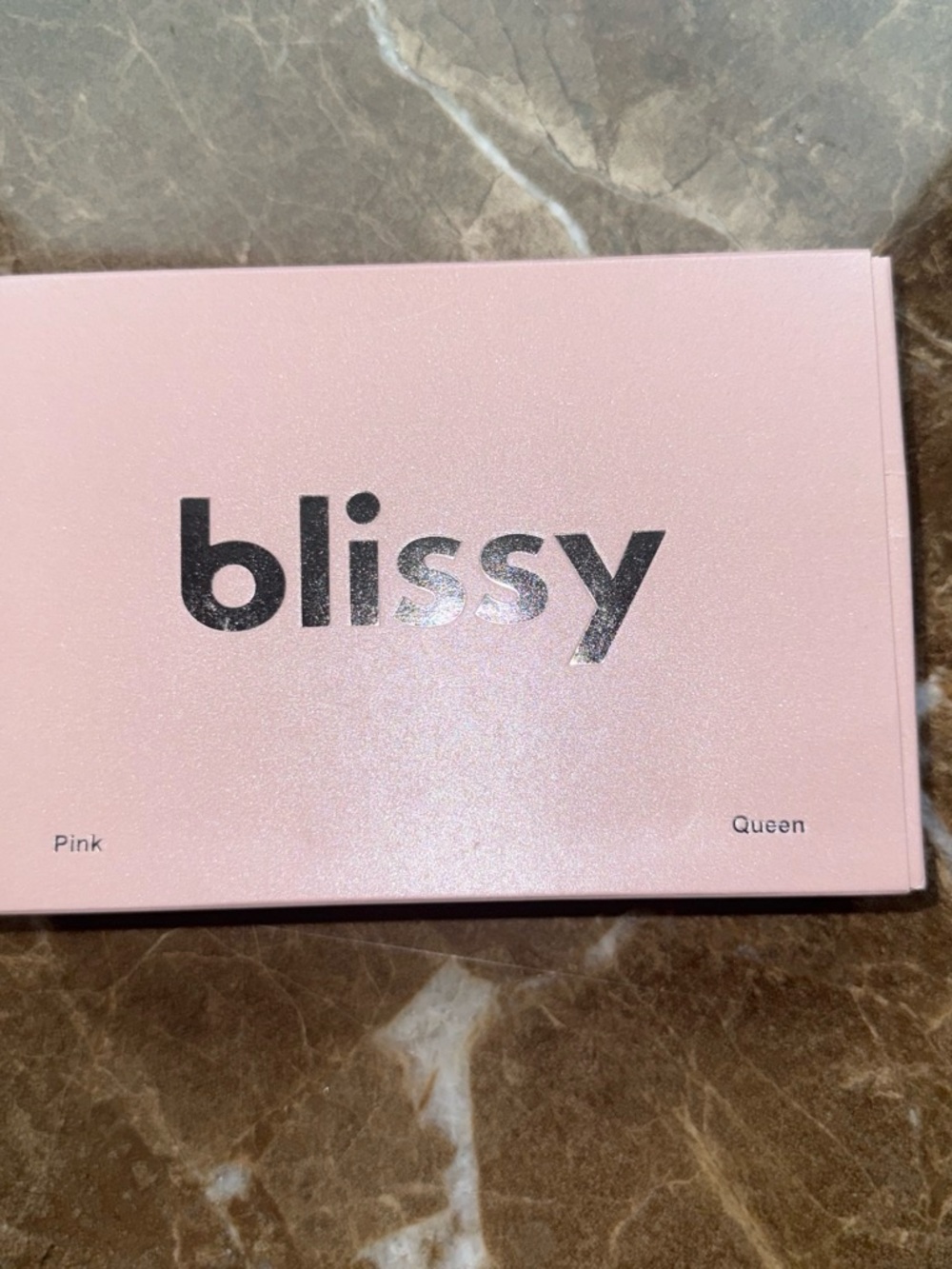 Bliss Pink Metallic Logo Decorative Pillow